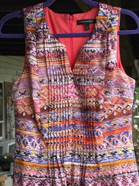 Chris Mclaughlin Sleeveless Multicolor Dress .